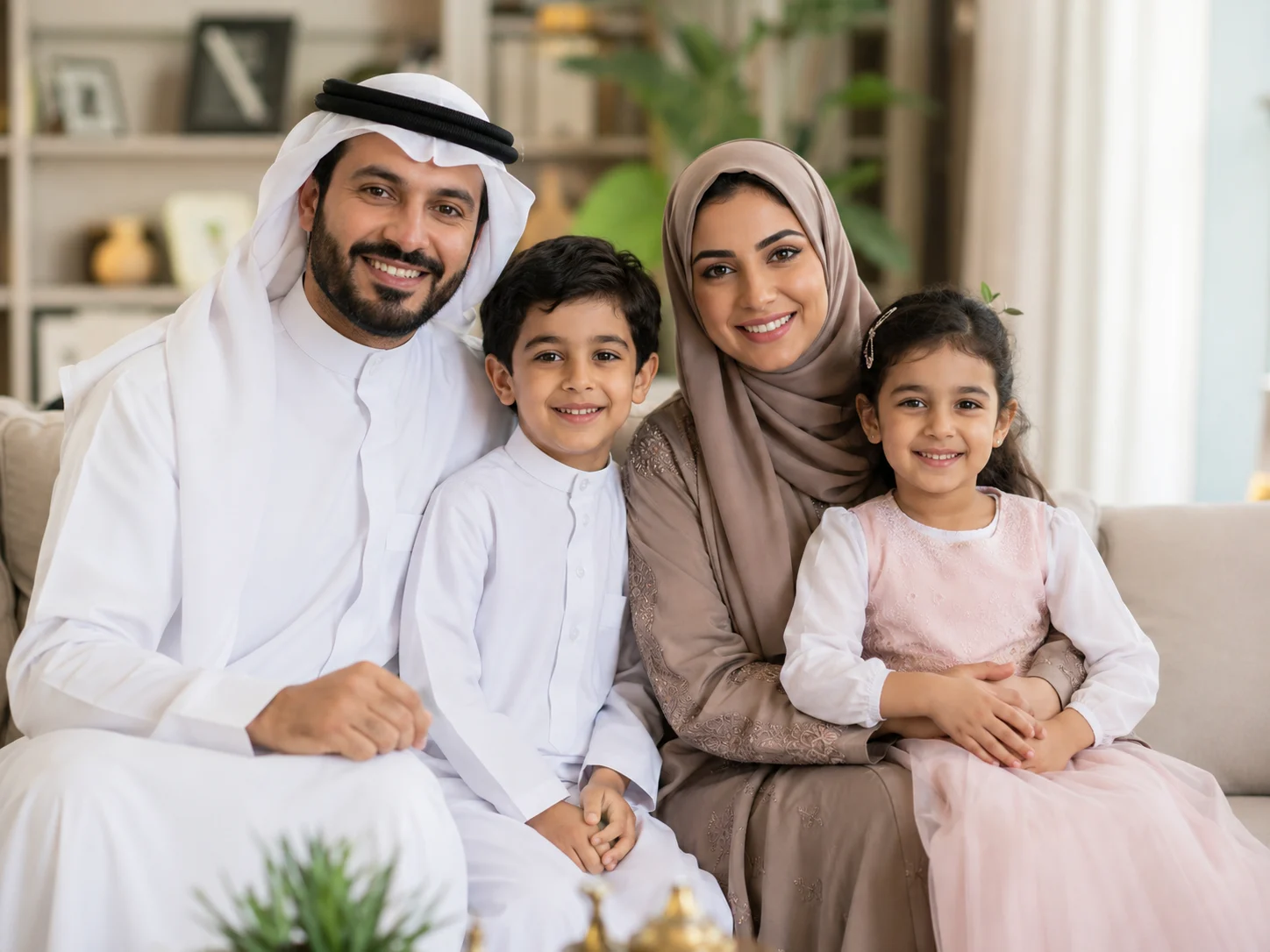 A smiling family