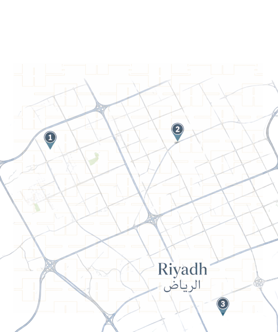 Map of clinic locations in Riyadh